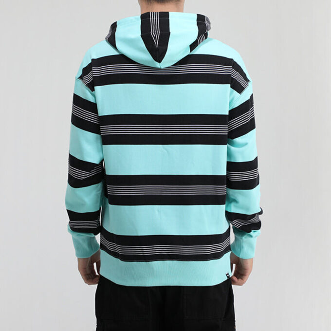 Bluza z kapturem w paski Downtown „Niebiesko-biało-czarna”