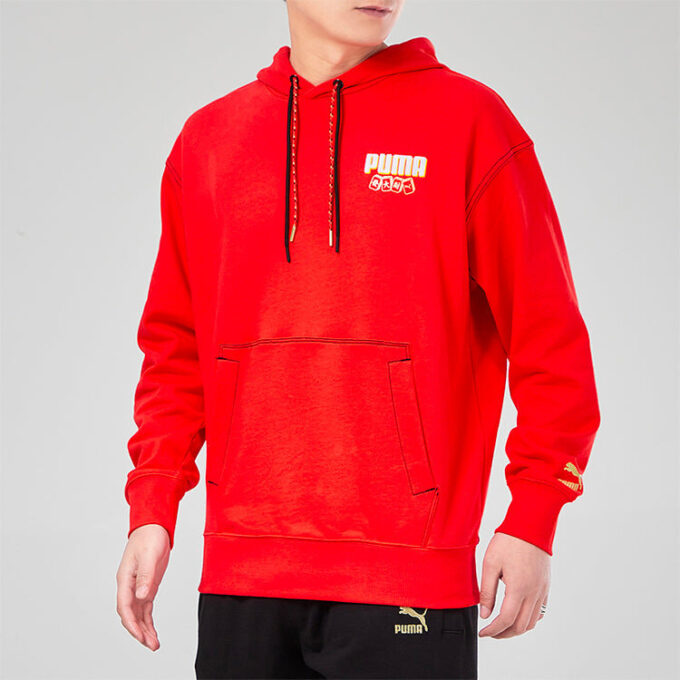 Bluza z kapturem YOTOX „Czerwono-biało-złota”