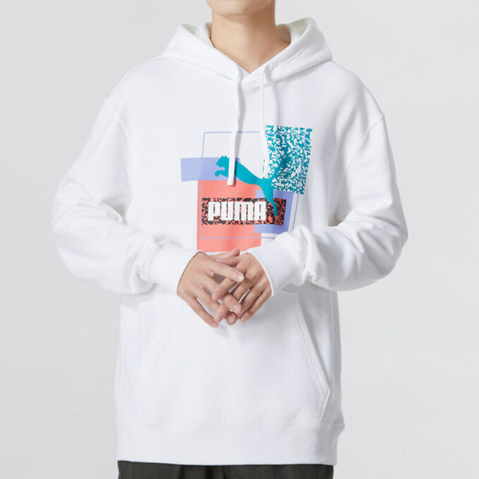 Bluza z kapturem z logo Brand Love TR w kolorze białym