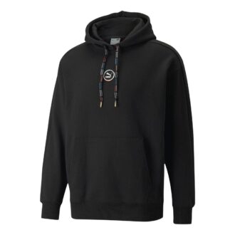 Bluza z kapturem z logo Circle „Czarna”