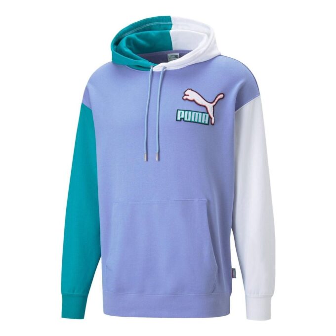 Bluza z kapturem z logo Fandomu w blokach kolorów „Fioletowa”