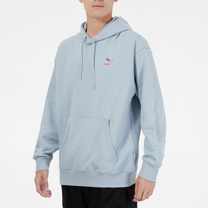 Bluza z kapturem z logo „Jasnoniebieska”