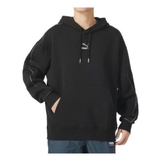 Bluza z kapturem z nadrukiem logo „Czarno-biały”