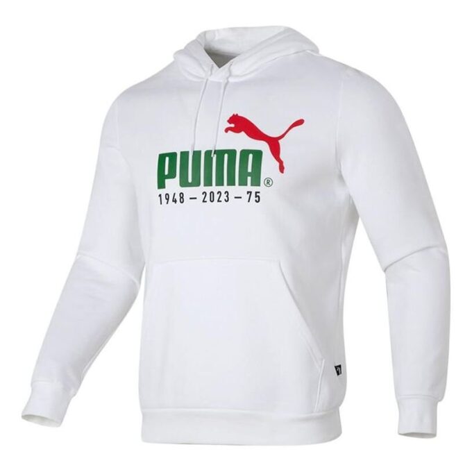 Bluza z kapturem z nadrukiem w stylu casual „Biało-zielono-czerwony”