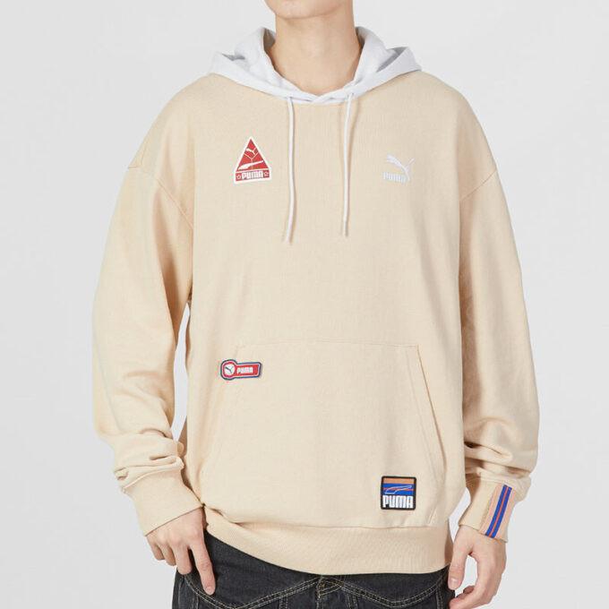 Bluza z kapturem z odznaką drużyny „Beżowa”