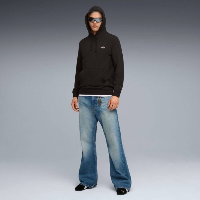 Bluza z kapturem zamszowa dla mężczyzn z kolekcji Wardrobe Essentials
