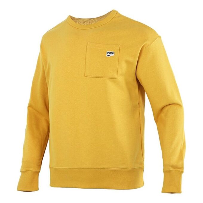 Bluza z kieszonką i małym logo „Żółta”