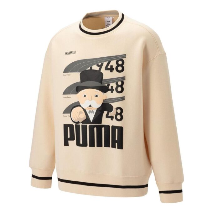 Bluza z logo PUMA x Staffonly X Monopoly w kolorze beżowym