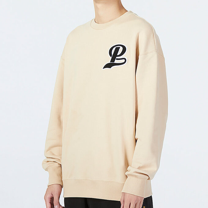 Bluza z logo zespołu Crew w kolorze beżowym
