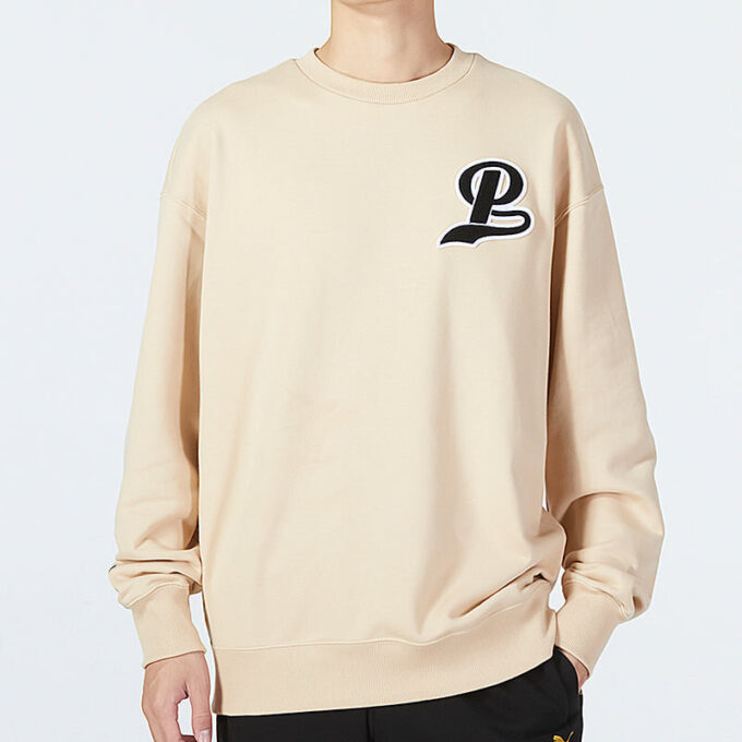 Bluza z logo zespołu Crew w kolorze beżowym