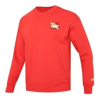 Bluza z nadrukiem Essentials CNY z logo w kolorze czerwonym