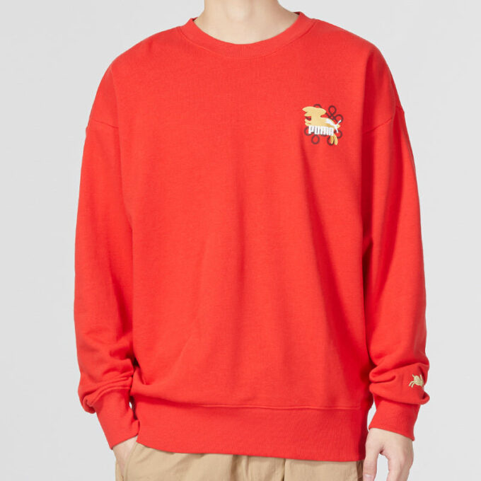 Bluza z nadrukiem Essentials CNY z logo w kolorze czerwonym