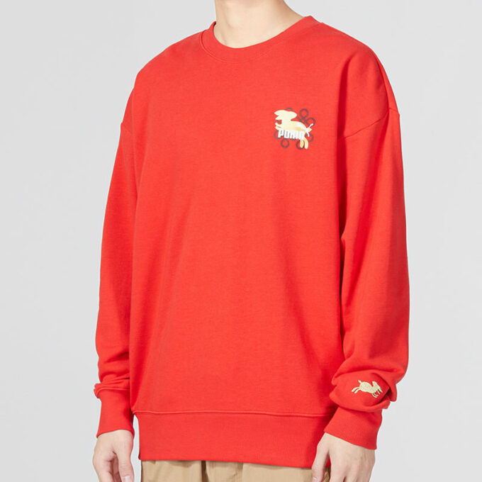 Bluza z nadrukiem Essentials CNY z logo w kolorze czerwonym