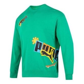 Bluza z okrągłym dekoltem Classics Street Sport w kolorze zielonym