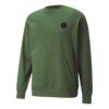 Bluza z okrągłym dekoltem i logo w jednolitym kolorze, z długimi rękawami, unisex, zielona