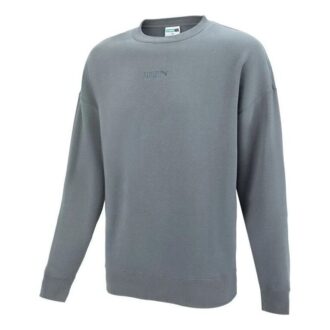 Bluza z okrągłym dekoltem i małym logo w kolorze szarym Bluza z okrągłym dekoltem i małym logo w kolorze szarym
