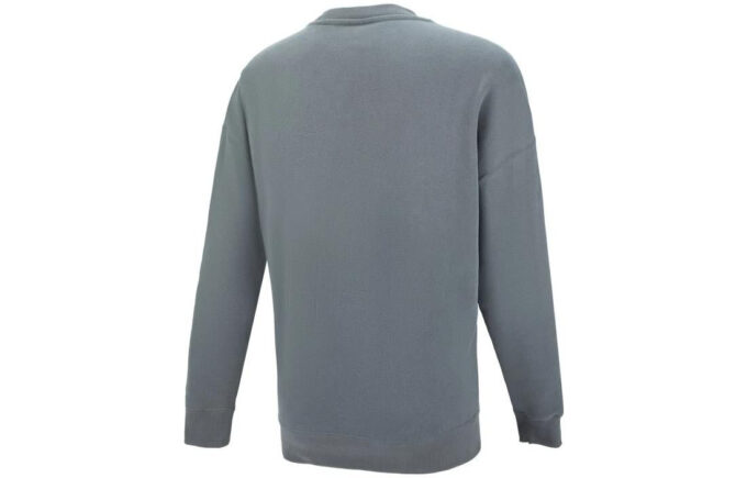 Bluza z okrągłym dekoltem i małym logo w kolorze szarym
