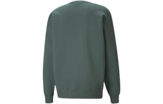 Bluza z okrągłym dekoltem i małym logo w kolorze zielonym