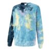 Bluza z okrągłym dekoltem MMQ Tie Dye w kolorze niebieskim