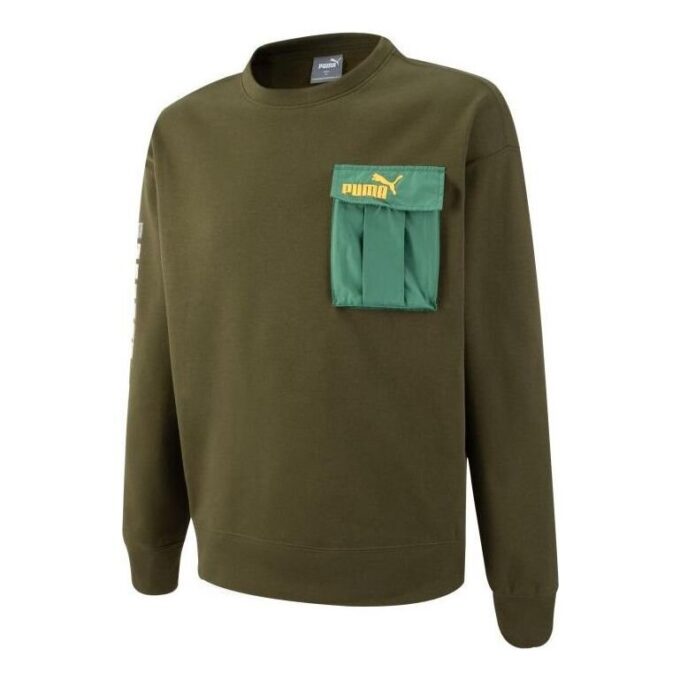 Bluza z okrągłym dekoltem Modulerwear w kolorze zielonym