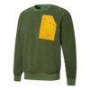 Bluza z okrągłym dekoltem Retro Sherpa w kolorze zielonym