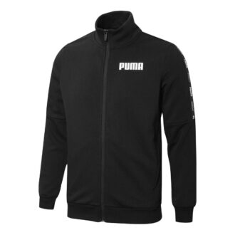 Bluza z zamkiem błyskawicznym z tkaniny French Terry w kolorze czarnym