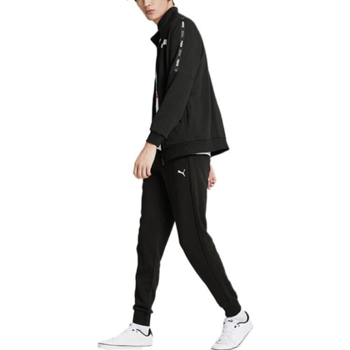 Bluza z zamkiem błyskawicznym z tkaniny French Terry w kolorze czarnym