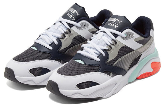 Buty do biegania X-Ray Millenium Biało-Czarno-Pomarańczowe