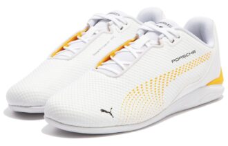 Buty do jazdy Porsche Legacy Drift Cat Decima w kolorze biało-żółtym