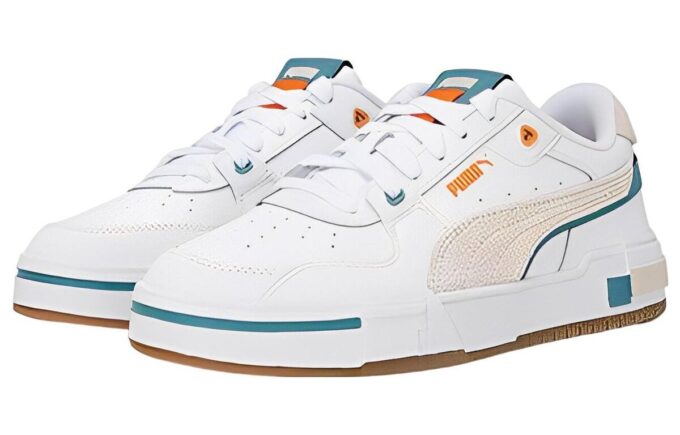 Buty do skateboardingu „Biało-brązowo-zielone”