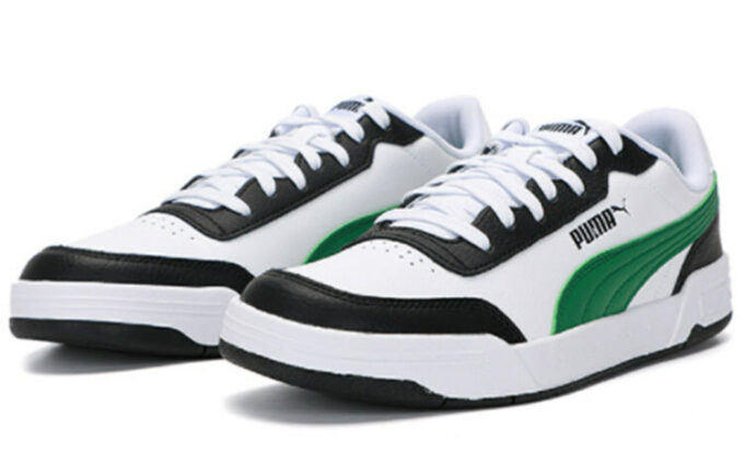 Buty do skateboardingu Caracal, lekkie, odporne na zużycie, niskie, unisex, biało-zielone
