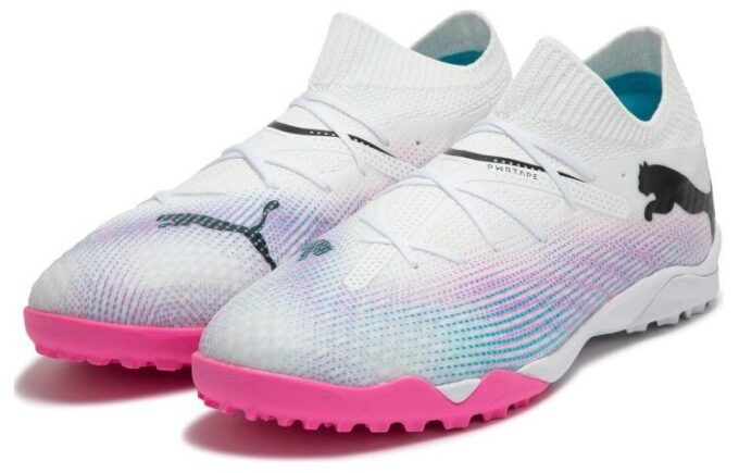 Buty Future 7 Pro Cage w kolorze biało-różowo-fioletowym