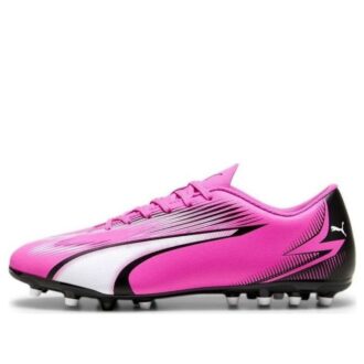 Buty piłkarskie Ultra Play MG w kolorze różowo-białym i czarnym