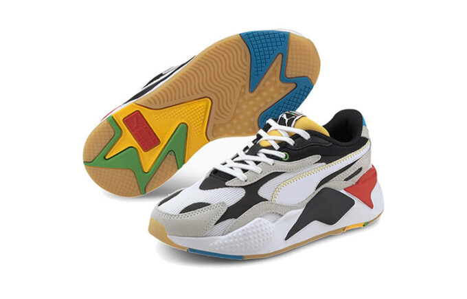 Buty sportowe Rs-x Big Boys w kolorze czarno-białym i czerwonym, niskie, „czarno-biały szary”