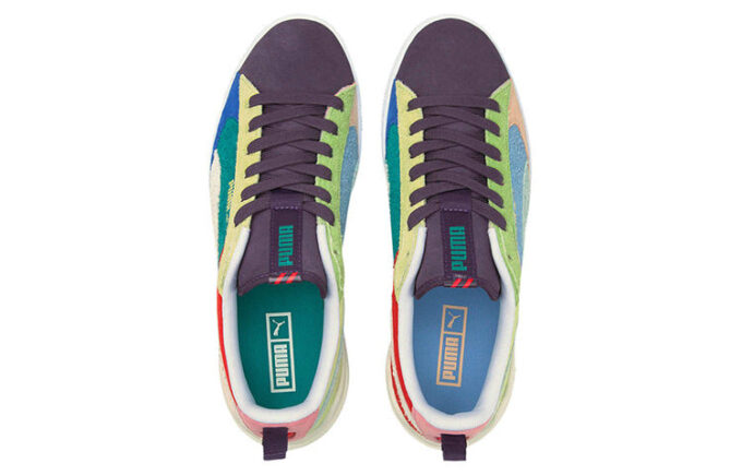 Buty sportowe Suede Bloc Wtformstrip Leisure Board Shoes Purple/Blue/Green