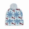 Czapka zimowa Fair Isle z pomponem i płatkami śniegu