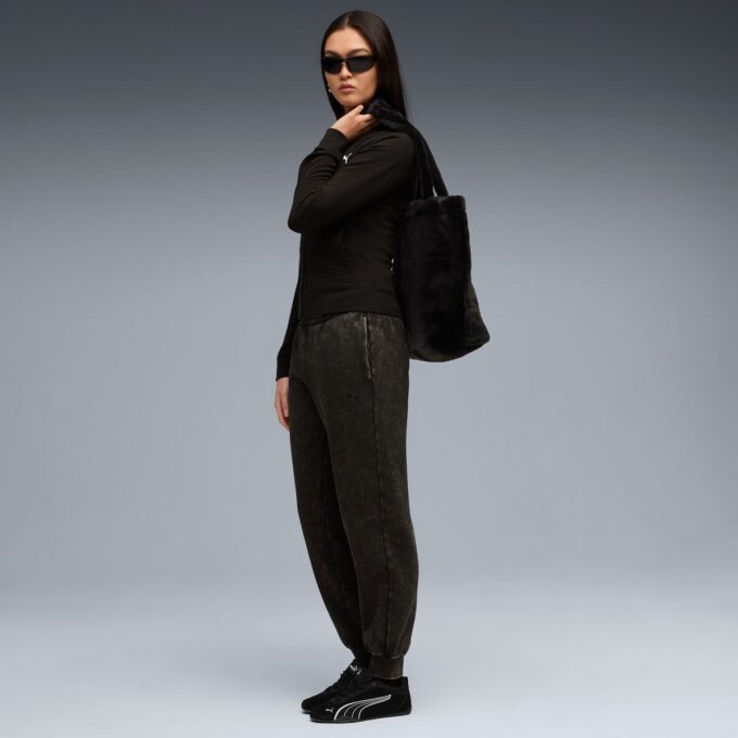 Damskie spodnie dresowe z polaru Elevated Essentials Acid Wash