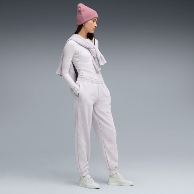 Damskie spodnie dresowe z polaru Elevated Essentials Acid Wash