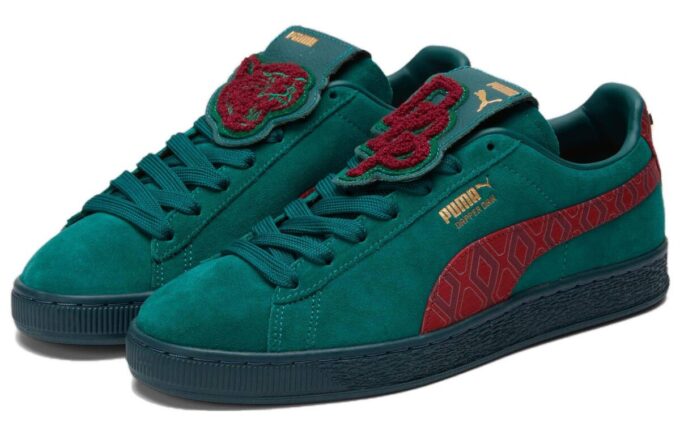 Dapper Dan x Suede „Żakardowy nadruk – Varsity Green”