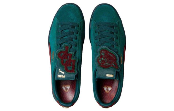 Dapper Dan x Suede „Żakardowy nadruk – Varsity Green”