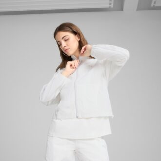DARE TO Damska kurtka oversize z tkaniny z zamkiem błyskawicznym DARE TO Damska kurtka oversize z tkaniny z zamkiem błyskawicznym