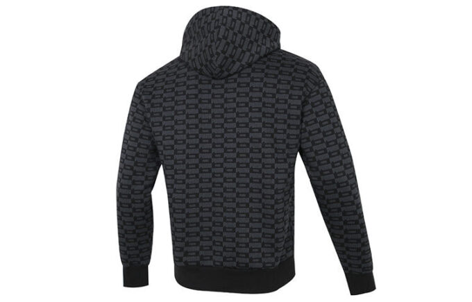 Dzianinowa bluza Luxe Aop z pełnym nadrukiem i logo w kolorze czarnym