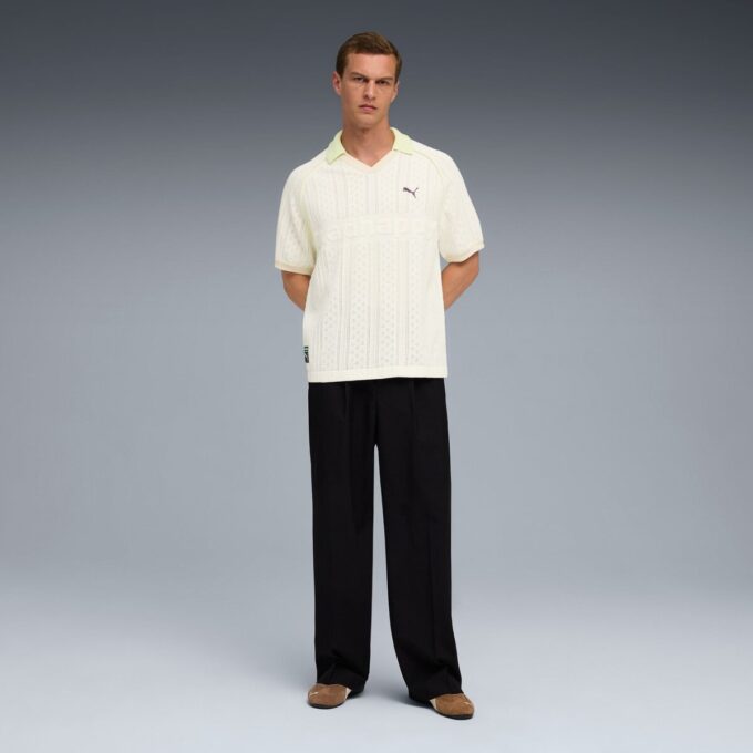 Dzianinowa koszulka polo PUMA x MADHAPPY Dzianinowa koszulka polo PUMA x MADHAPPY