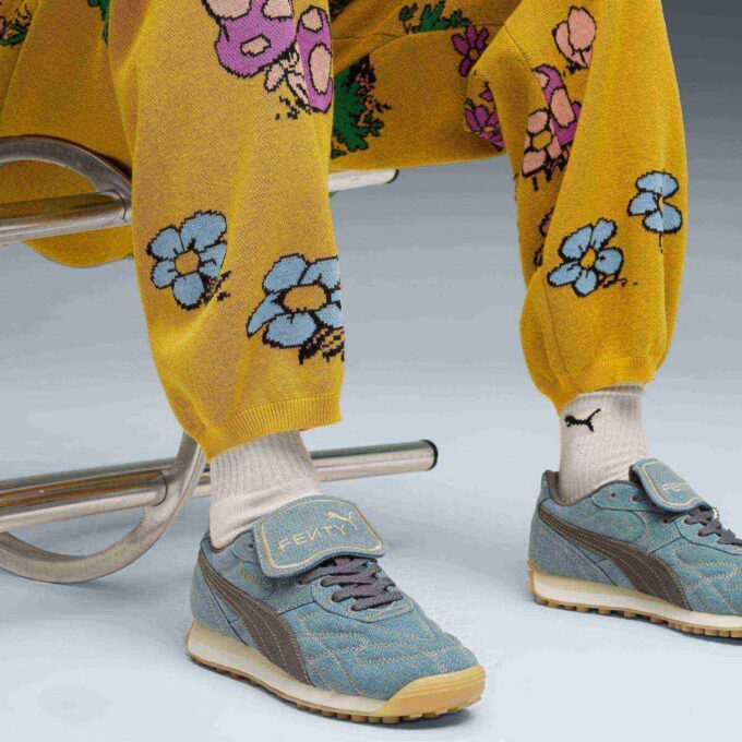 Dzianinowe spodnie dresowe FENTY x PUMA x SMURFS