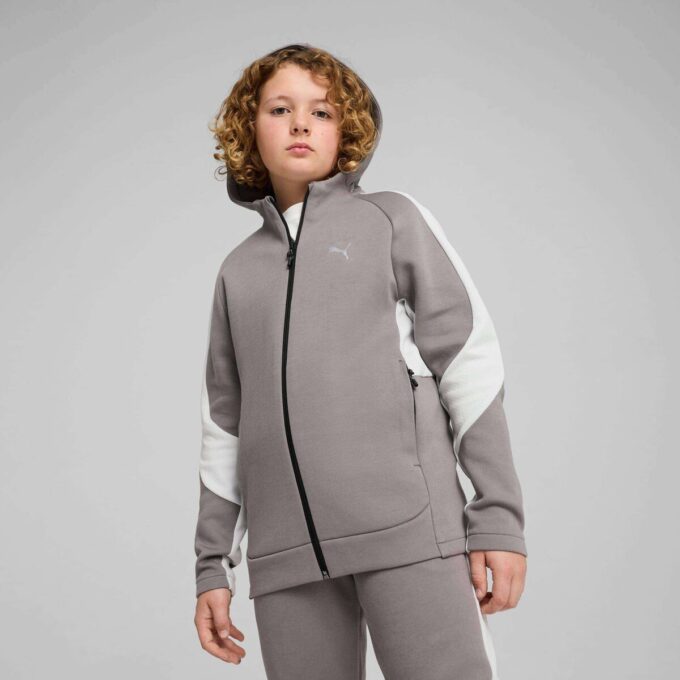 EVOSTRIPE Bluza z kapturem i zamkiem błyskawicznym dla dużych dzieci EVOSTRIPE Bluza z kapturem i zamkiem błyskawicznym dla dużych dzieci
