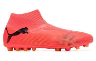 Future 7 Match + Sznurowane Buty Piłkarskie MG w Kolorze Różowym