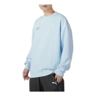 Jednokolorowy sweter casualowy „niebieski”