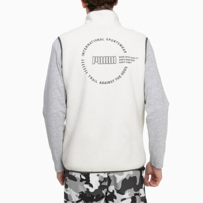 Kamizelka XTG Trail Fleece z kieszeniami zapinanymi na zamek w kolorze biało-czarno-pomarańczowym