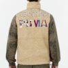 Kamizelka z tkaniny Paisley Sherpa w kolorze brązowym