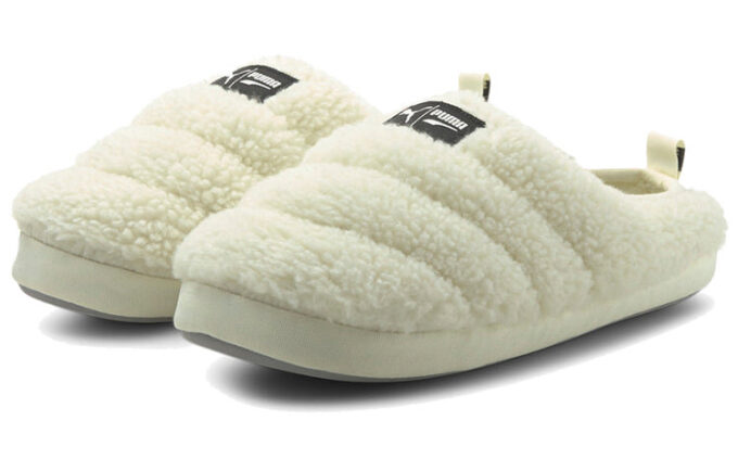Kapcie Scuff Sherpa „Whisper White”